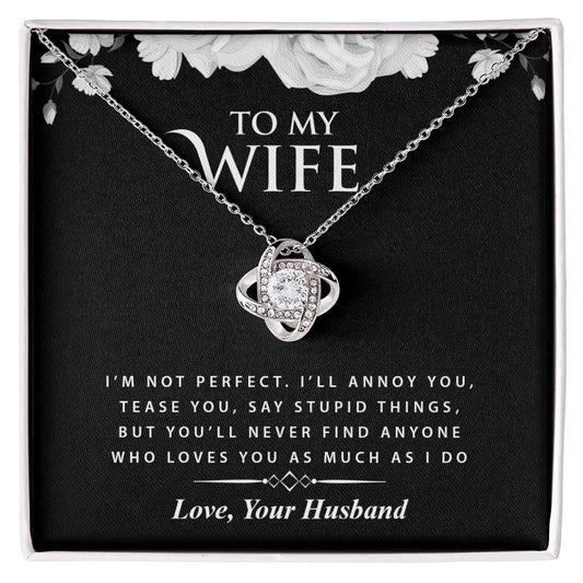 To My Wife | I Love You So Much - Love Knot Necklace